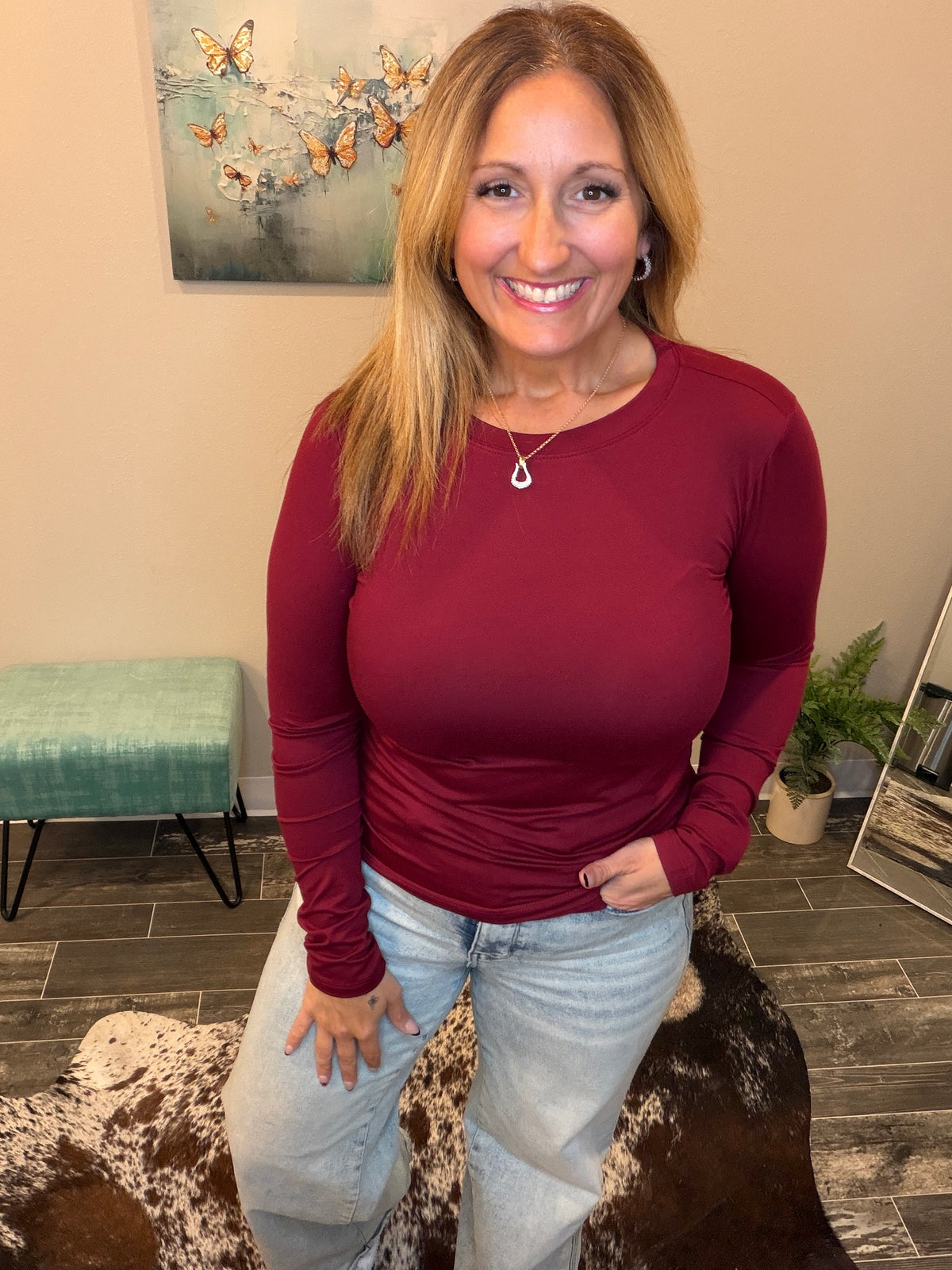 Butter Soft Long Sleeve Cabernet