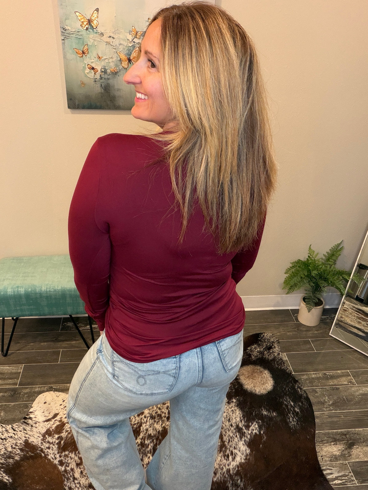 Butter Soft Long Sleeve Cabernet