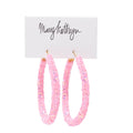 Light Pink Glitter Hoops