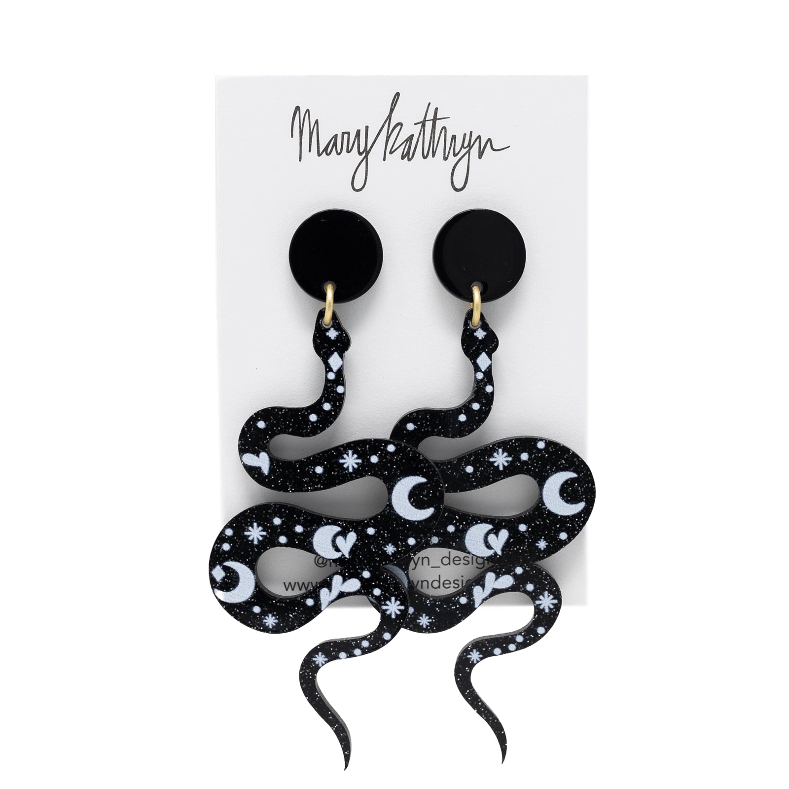 Sabrina Snake Dangles (BLACK)