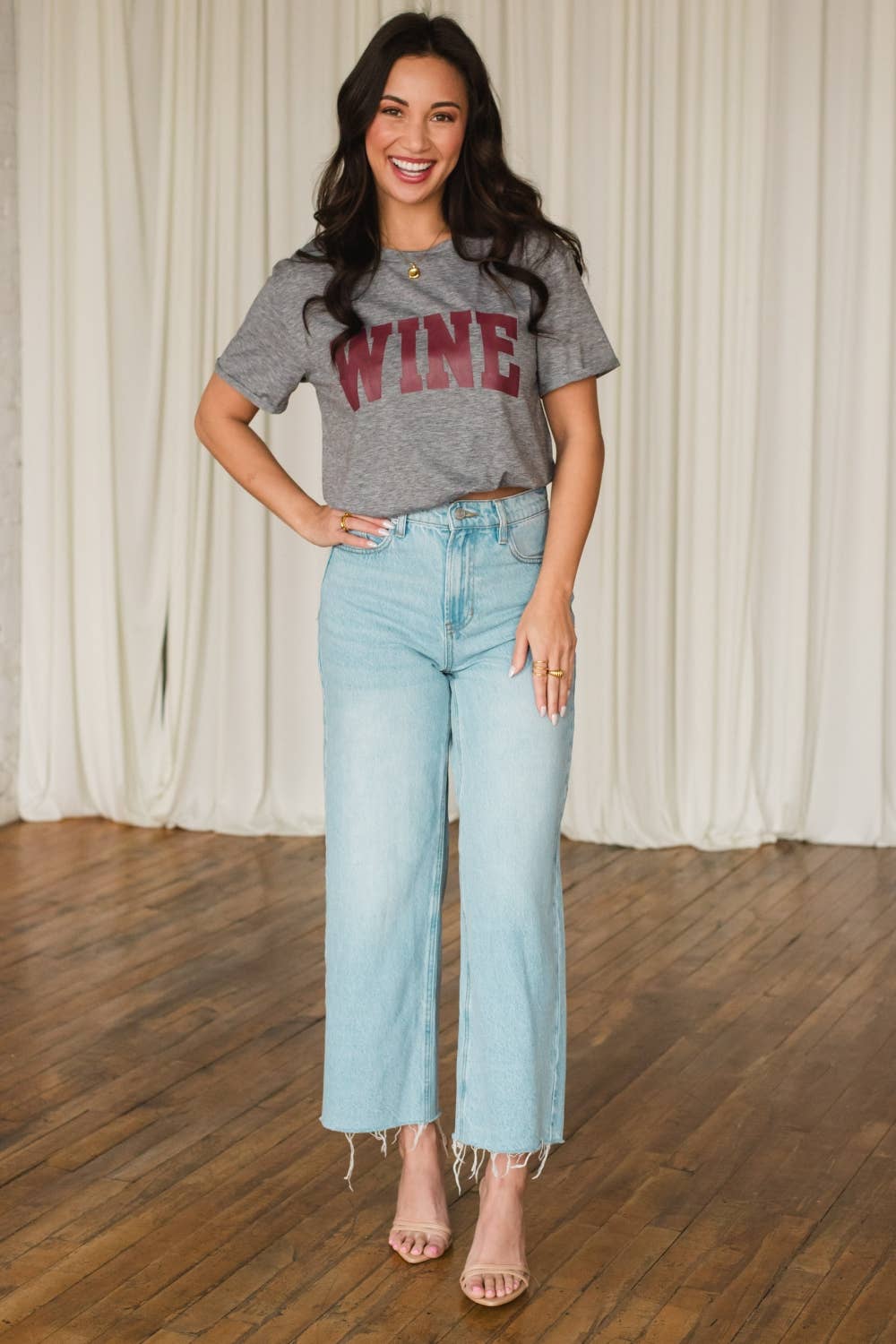 Gray Wine Tee