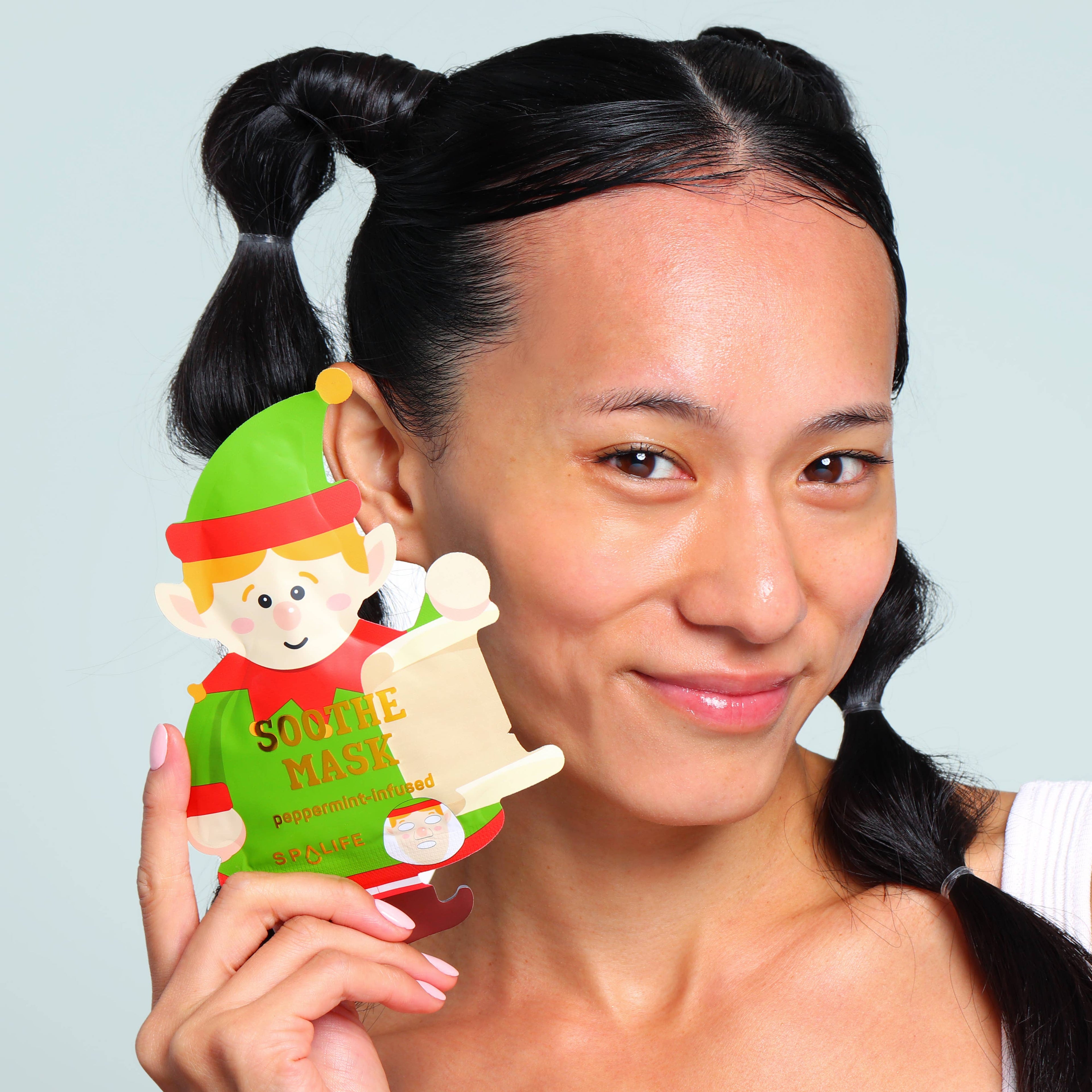 Christmas Holiday Santa's WorkShop Facial Mask