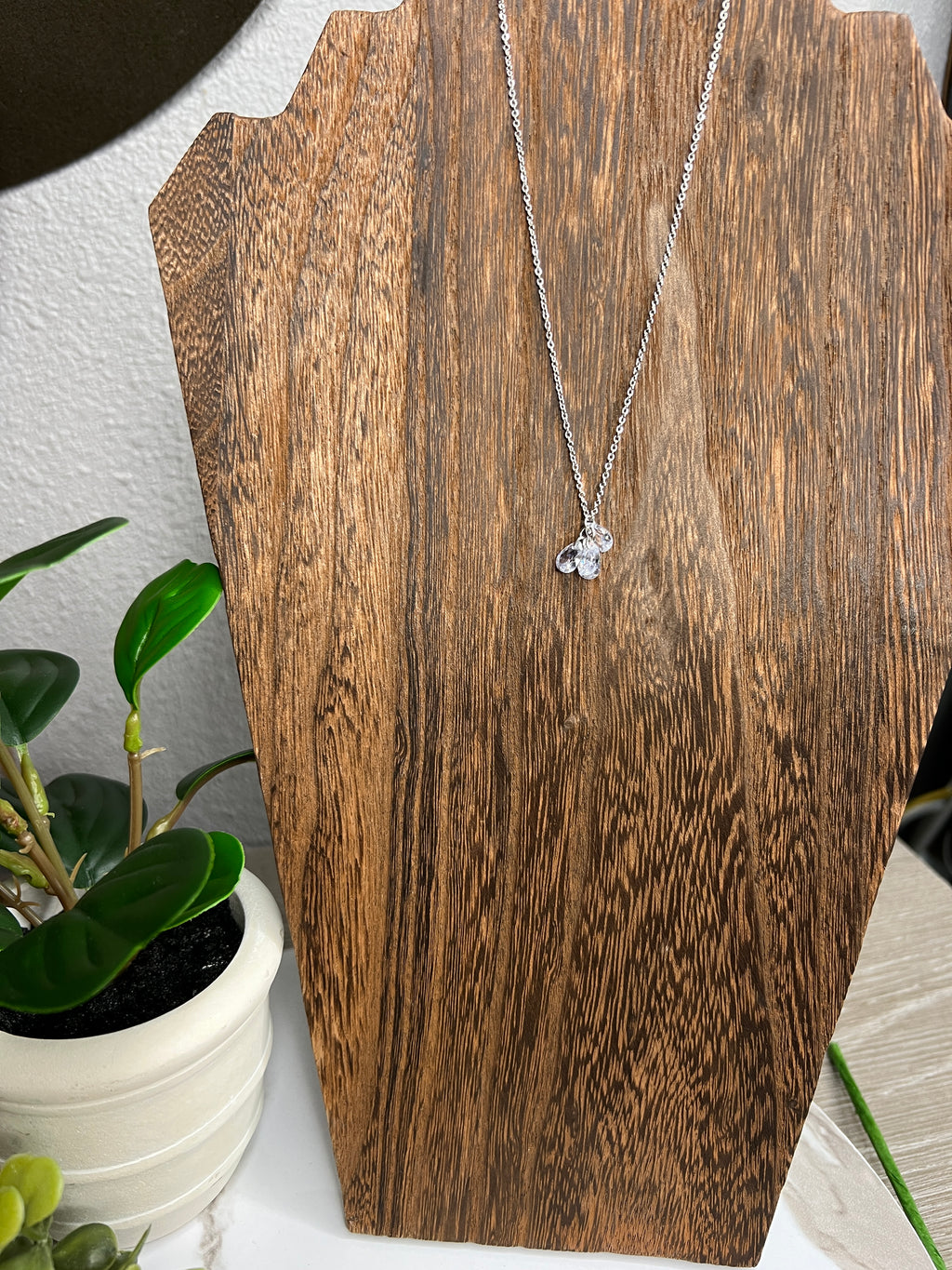 Rhinestone Cluster Necklace