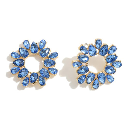 Sparkle Circle Post Earrings