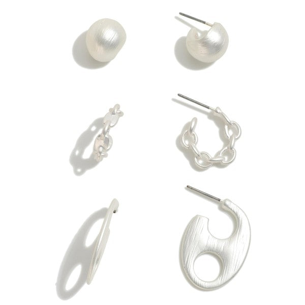 Textured Earring Set