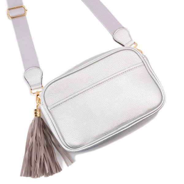 Silver Leather Handbag