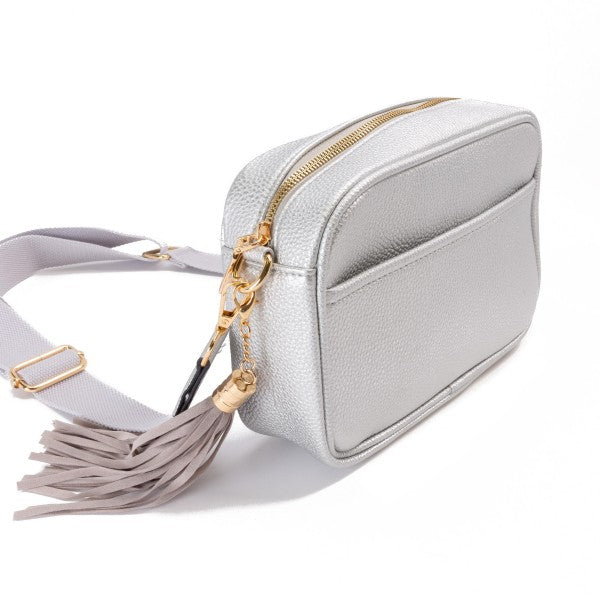 Silver Leather Handbag