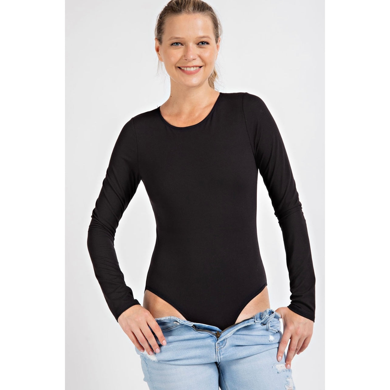 Butter Round Neck Bodysuit