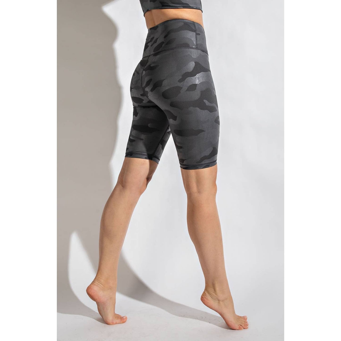 Camo Printed Biker Shorts