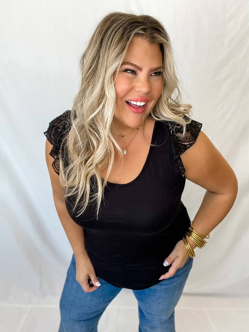 Mila Lace Sleeve Top