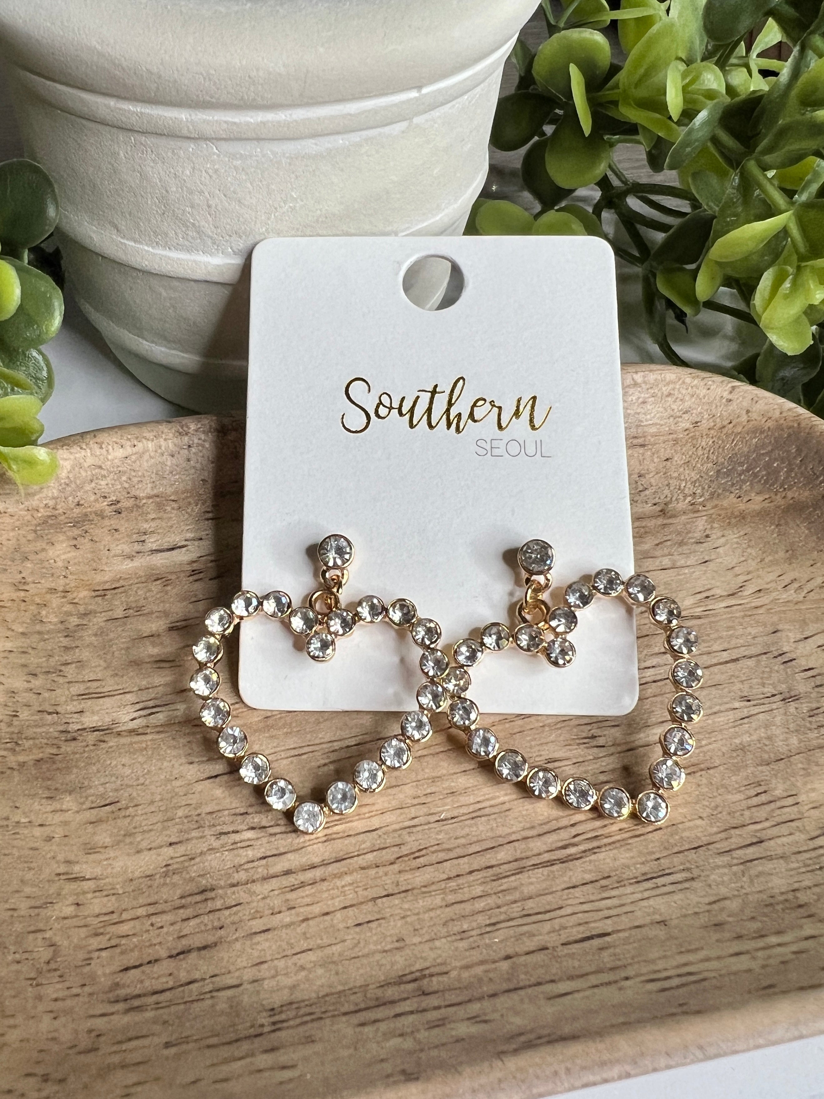 Cubic Ziconia Heart Shape Earrings