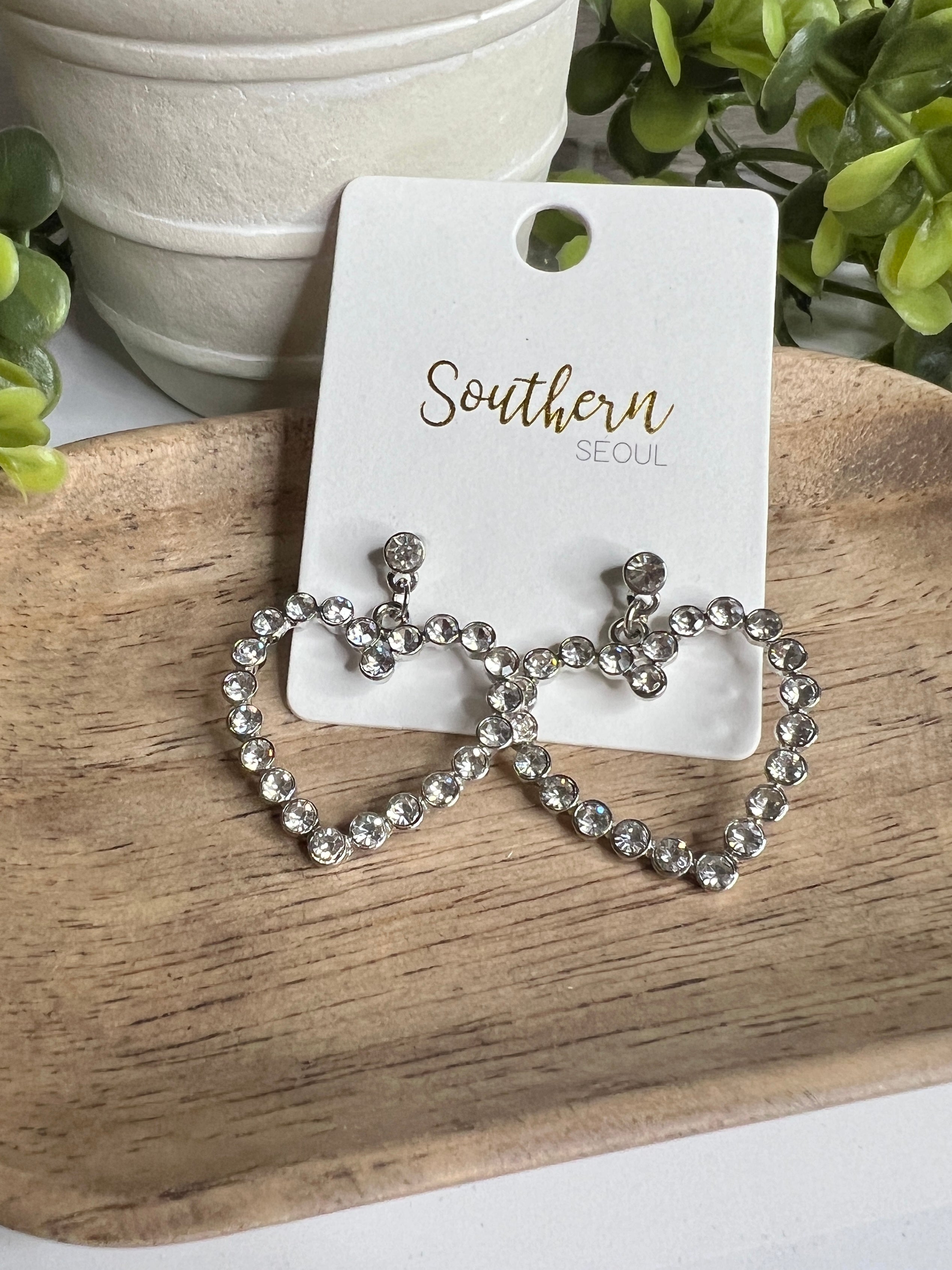 Cubic Ziconia Heart Shape Earrings